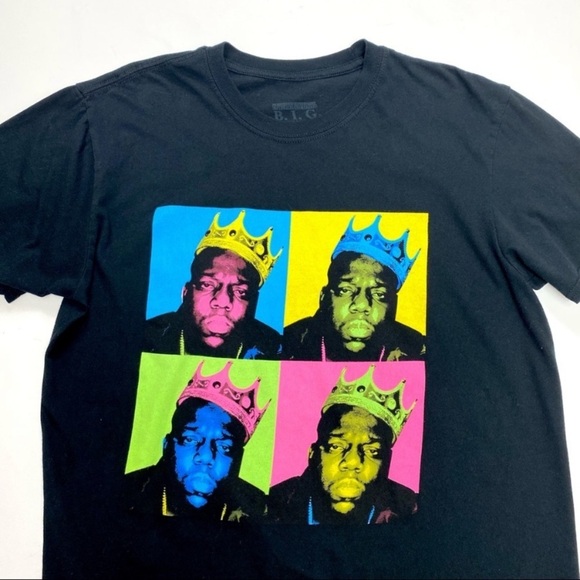 THE Notorious B.I.G Biggie Pop Color King Oversized T-Shirt In Black Size L - Picture 4 of 8